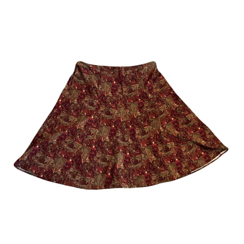 Burgundy Floral Flowy Maxi Skirt 3X • Cottagecore Boho Flowy Maxi